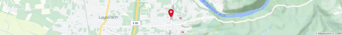 Kartendarstellung des Standorts für Hofsteig-Apotheke in 6922 Wolfurt